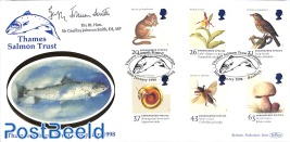 Nature conservation 6v, FDC, Thames Salmon Trust Campaign