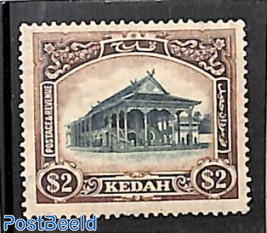 Kedah 2$, WM ScriptCA, Stamp out of set