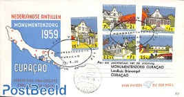 Monuments 5v, FDC, with address