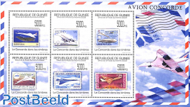 Concorde on stamps 6v m/s