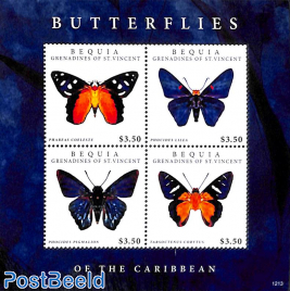 Bequia, Butterflies 4v m/s