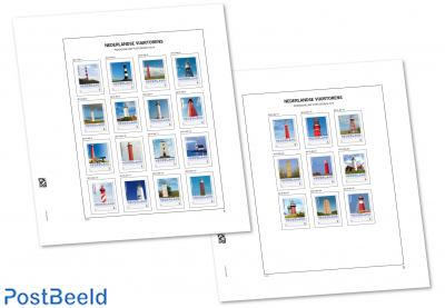 Luxe bladen Nederland Pers. Postzegels Vuurtorens 2014