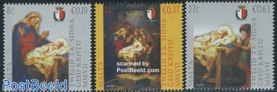 Christmas 3v, joint issue Vatican