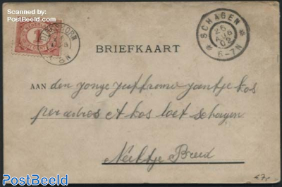 Kleinrond DIRKSHORN on postcard