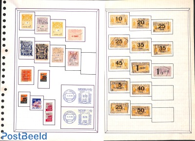 Lot Dutch fiscals & Railway stamps