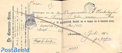 subscription from The Hague to Haaksbergen, via Dordrecht. See postmarks. Princess Wilhelmina (hange