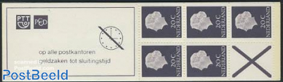 5X20C Booklet, Phosphor, count block on cover