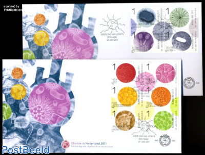 association for micro biology 10v FDC (2 covers)