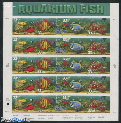 Aquarium fish minisheet