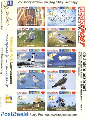 Sheet local mail , birds